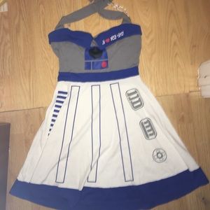 R2D2 Cosplay Halloween Halter-Top Dress